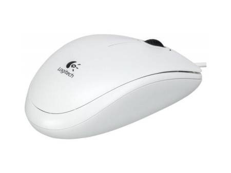 Logitech B100 Optical Mouse for Business White