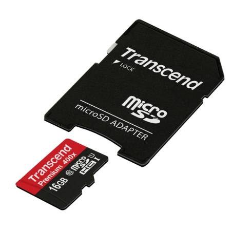 Transcend 16GB micro SDHC UHS-I Premium (with adapter