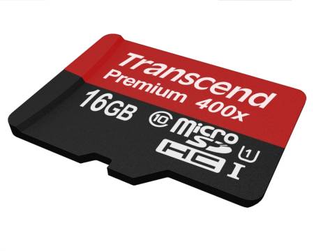 Transcend 16GB micro SDHC UHS-I Premium (with adapter