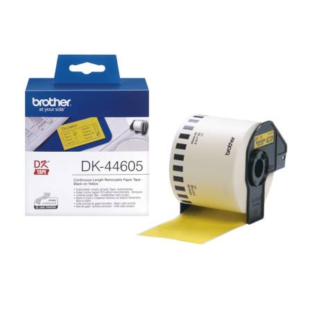 Brother DK-44605 Yellow Continuous Length Removable Paper Tape