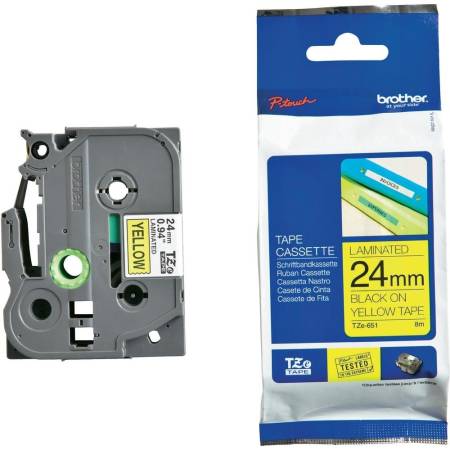 Brother TZe-651 Tape Black on Yellow