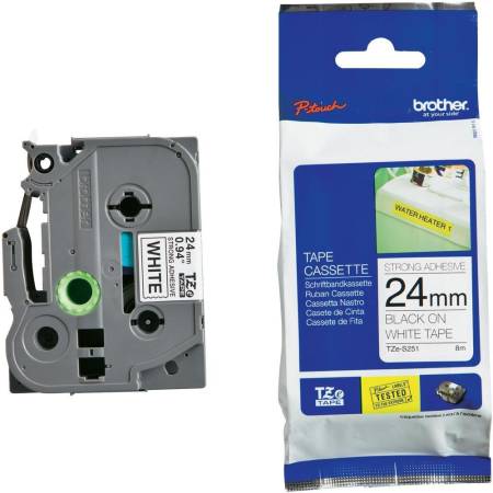 Brother TZe-S251 Tape Black on White