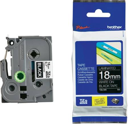 Brother TZe-345 Tape White on Black
