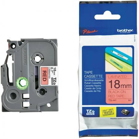 Brother TZe-441 Tape Black on Red