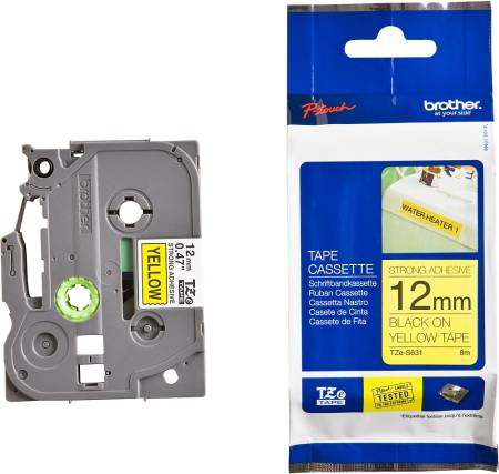 Brother TZe-S631 Tape Black on Wellow