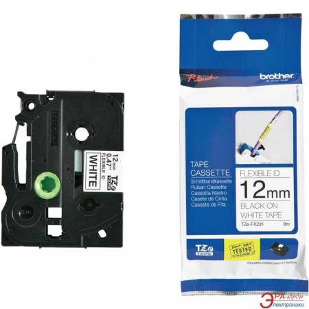 Brother TZe-FX231 Tape Black on White