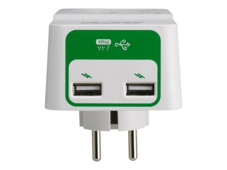 APC Essential SurgeArrest 1 Outlet 230V 2 Port USB Charger