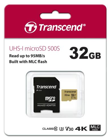 Transcend 32GB micro SD UHS-I U3 (with adapter)