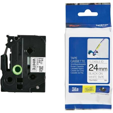 Brother TZe-FX251 Tape Black on White