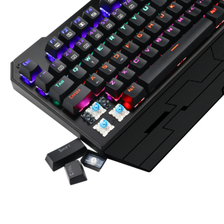 Механична геймърска клавиатура Redragon T-Dagger Battleship Rainbow T-TGK301