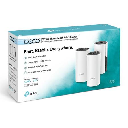 Безжична Wi-fi система TP-Link Deco M4 AC1200 (3-pack)