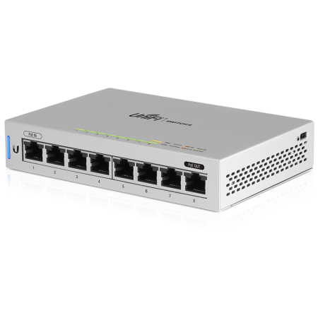 8-портов управляем гигабитен комутатор Ubiqtui UniFi Switch 8 US-8