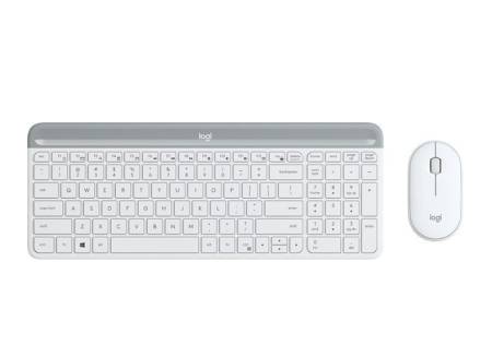 Logitech Slim Wireless Keyboard and Mouse Combo MK470 - OFFWHITE