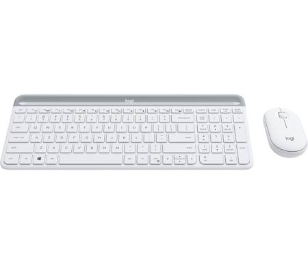 Logitech Slim Wireless Keyboard and Mouse Combo MK470 - OFFWHITE