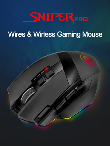 Геймърска безжична USB мишка RGB  Redragon Sniper Pro M801P-RGB