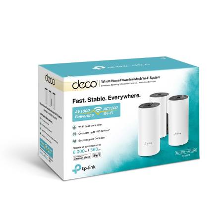 Безжична Wi-fi система TP-Link Deco P9(3-pack) AC1200 + AV1000 хибрид