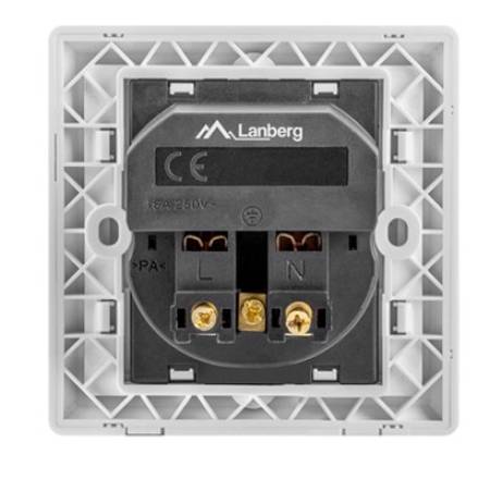 Lanberg AC wall socket 230V with 2 USB port 2.1A