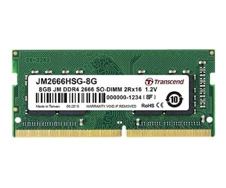 Transcend 8GB JM DDR4 2666Mhz SO-DIMM 1Rx16 1Gx16 CL19 1.2V