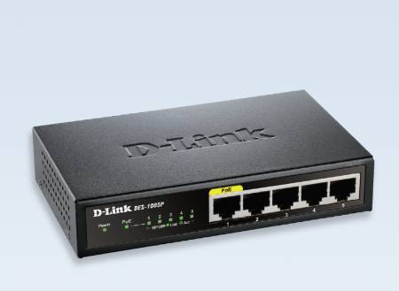 D-Link 5-Port Fast Ethernet PoE Desktop Switch