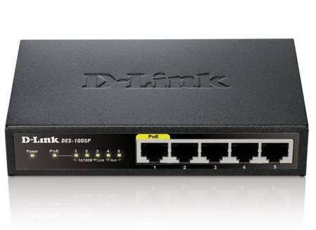 D-Link 5-Port Fast Ethernet PoE Desktop Switch