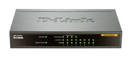 D-Link 8-port 10/100 Desktop Switch with 4 PoE Ports