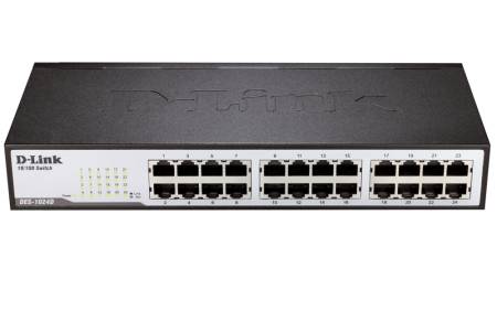 D-Link 24-Port 10/100Mbps Fast Ethernet Unmanaged Switch