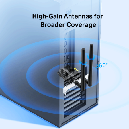 2-лентов Bluetooth 5.0 Wi-Fi6 PCIe адаптер TP-Link Archer TX50E AX3000