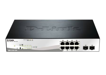 D-Link 10-port 10/100/1000 Gigabit PoE Smart Switch including 2 SFP