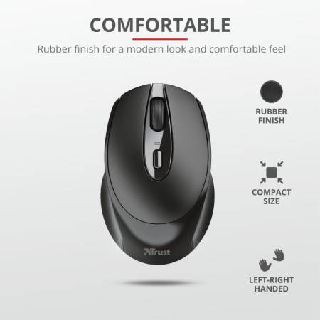 TRUST Zaya Wireless Rechargeable Mouse Black