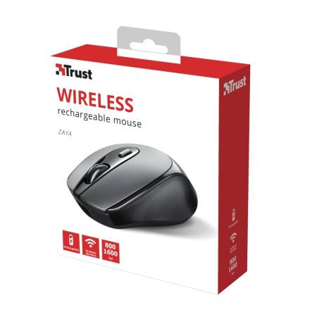 TRUST Zaya Wireless Rechargeable Mouse Black