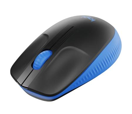 Logitech M190 Full-size wireless mouse - BLUE - 2.4GHZ - N/A - EMEA - M190