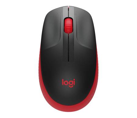 Logitech M190 Full-size wireless mouse - RED - 2.4GHZ - N/A - EMEA - M190