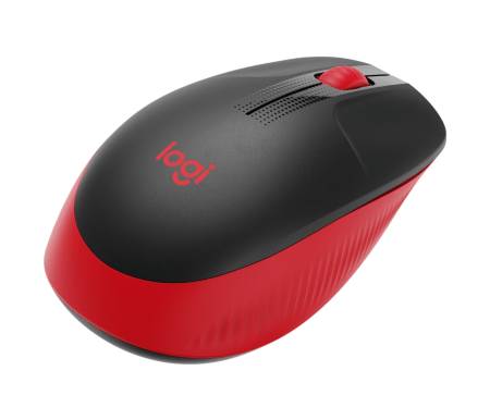 Logitech M190 Full-size wireless mouse - RED - 2.4GHZ - N/A - EMEA - M190