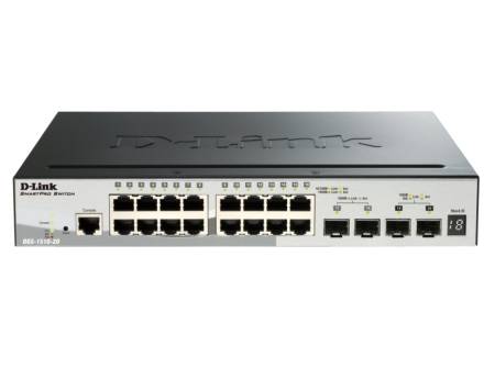 D-Link 20-Port Gigabit Stackable SmartPro Switch including 2 SFP ports and 2 x 10G SFP+ ports