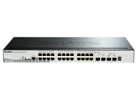 D-Link 28-Port Gigabit Stackable SmartPro PoE Switch including 2 SFP ports and 2 x 10G SFP+ ports