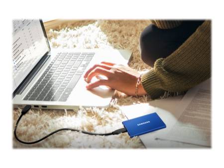 SAMSUNG Portable SSD T7 1TB external USB 3.2 Gen 2 Indigo Blue