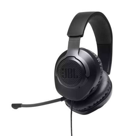 JBL QUANTUM 100 BLK Wired over-ear gaming headset with a detachable mic