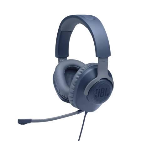 JBL QUANTUM 100 BLU Wired over-ear gaming headset with a detachable mic