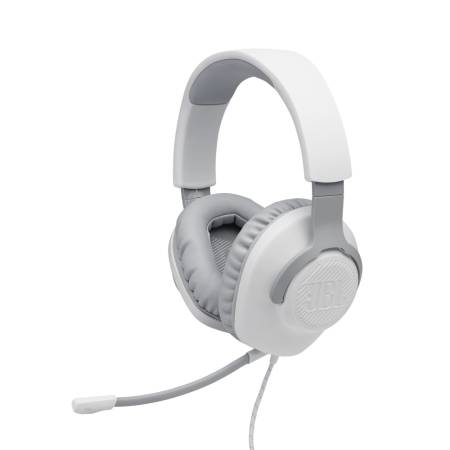 JBL QUANTUM 100 WHT Wired over-ear gaming headset with a detachable mic