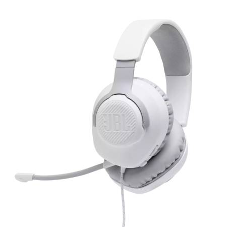 JBL QUANTUM 100 WHT Wired over-ear gaming headset with a detachable mic