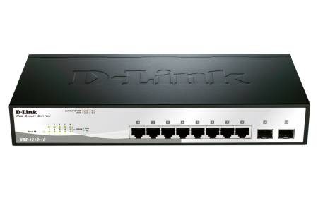 D-Link 10-Port Gigabit Smart Switch with 2 SFP ports