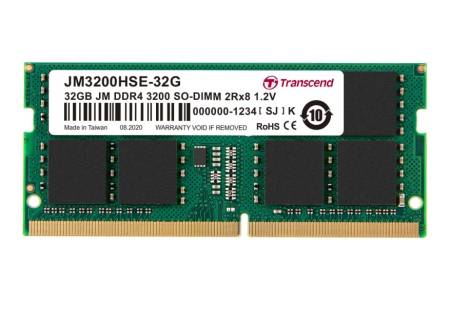 Transcend 32GB JM DDR4 3200Mhz SO-DIMM 2Rx8 2Gx8 CL22 1.2V