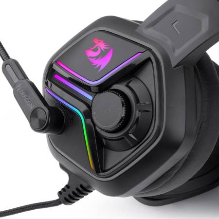 RGB геймърски слушалки с микрофон Redragon Ajax H230-BK