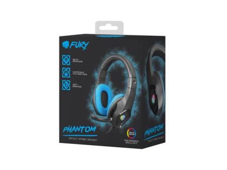 Fury Gaming Headset Phantom Black-Blue