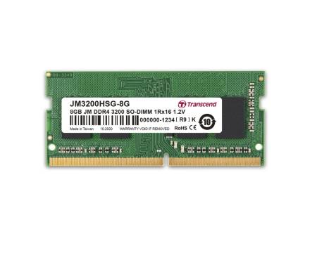 Transcend 8GB JM DDR4 3200 SO-DIMM 1Rx16 1Gx16 CL22 1.2V