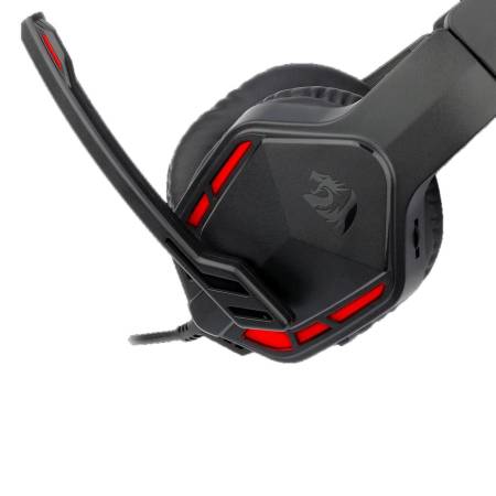 Геймърски слушалки с микрофон Redragon Themis H220-BK с червена LED подсветка