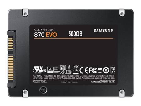 SAMSUNG SSD 870 EVO 500GB SATA III 2.5inch 560MB/s read 530MB/s write
