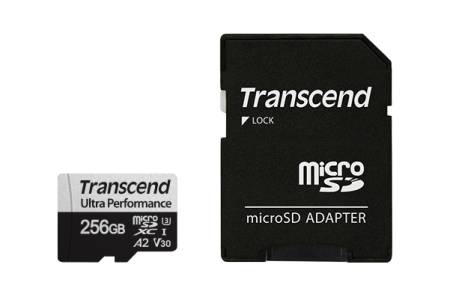 Transcend 256GB micro SD w/ adapter UHS-I U3 A2 Ultra Performance