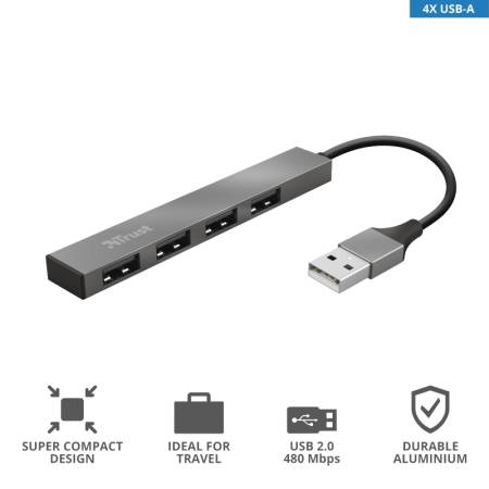 TRUST Halyx 4-Port Mini USB Hub