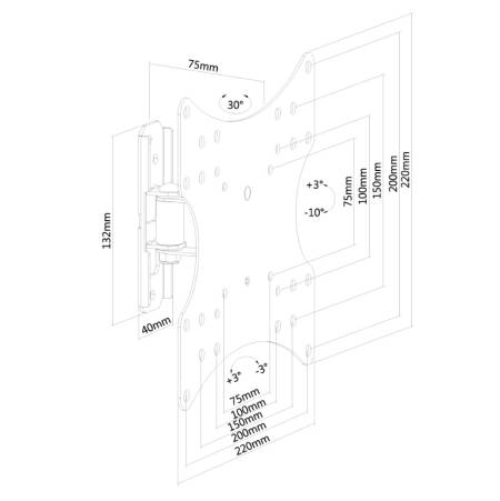 Neomounts Flat Screen Wall Mount (1 pivot & tiltable)
